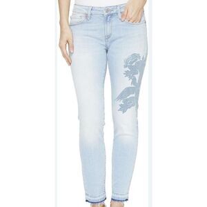 Mavi Jean Co 30/10 Adriana ankle midrise super skinny light wash exotic bird ico